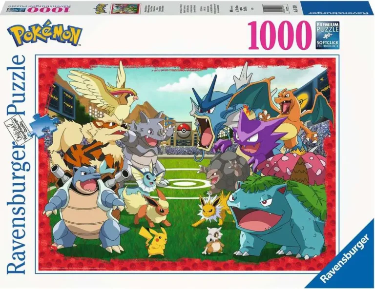 Ravensburger - Puzzle L’affrontement des Pokémon - 1 000 pièces - 12000628