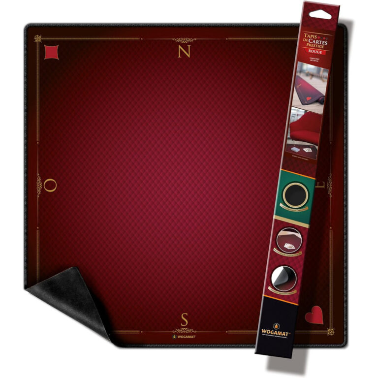 Wogamat - Tapis de cartes Prestige Rouge - 60 × 60 cm