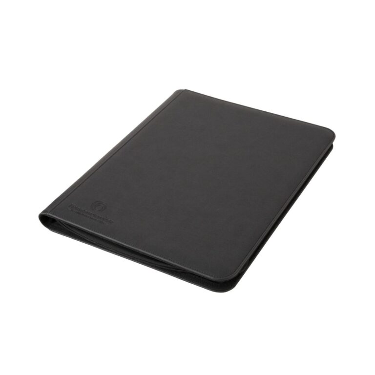TreasureWise - Classeur Toploader à zip - 9 cases - 216 cartes - Noir