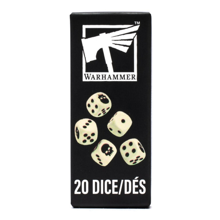 Warhammer - Set de 20 dés - Couleur os