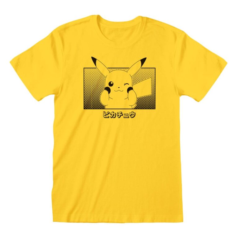 Pokémon - T-shirt Pikachu Katakana jaune - Taille M